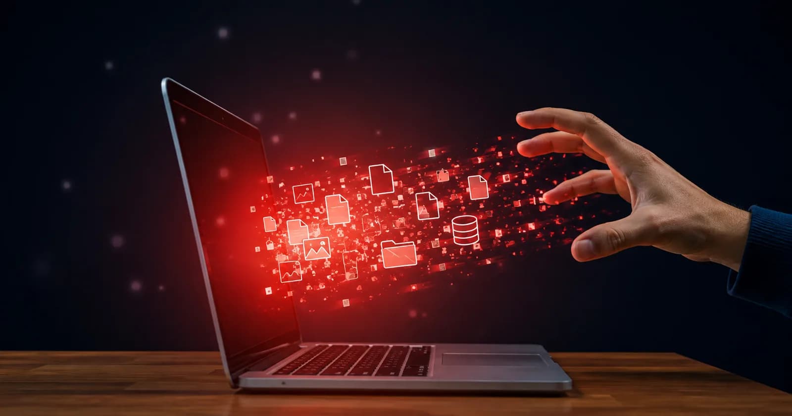 Disorganized paper files representing traditional data leak risk