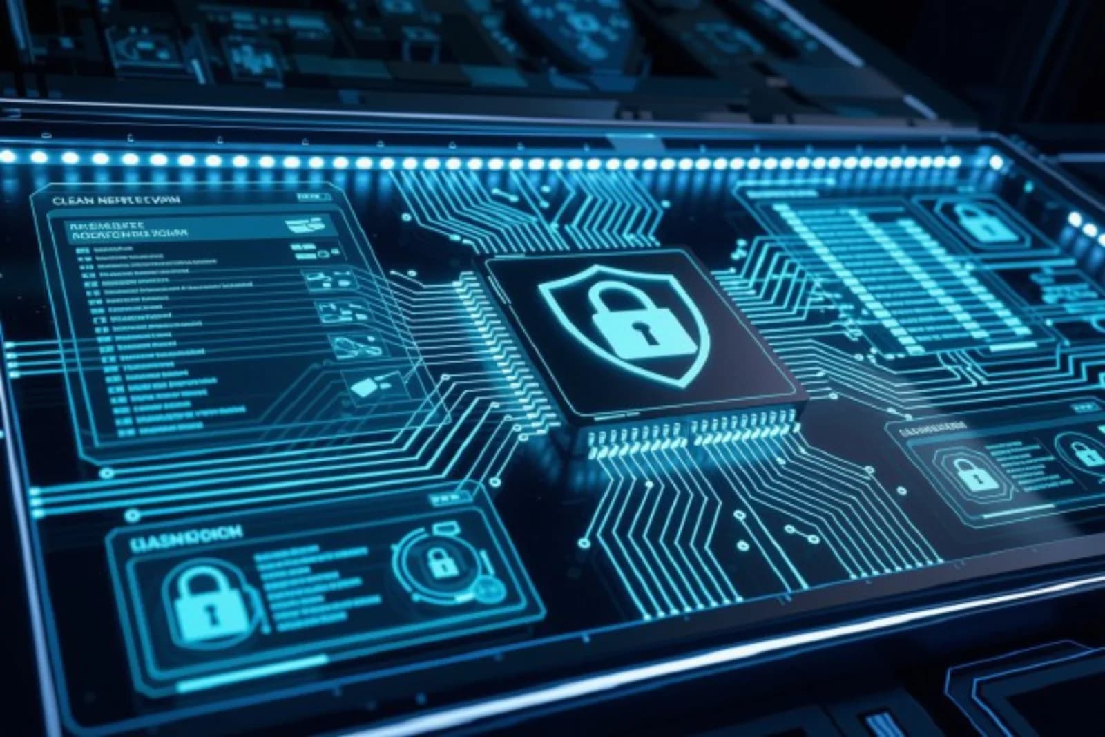 Abstract illustration representing advanced digital document security and encryption
