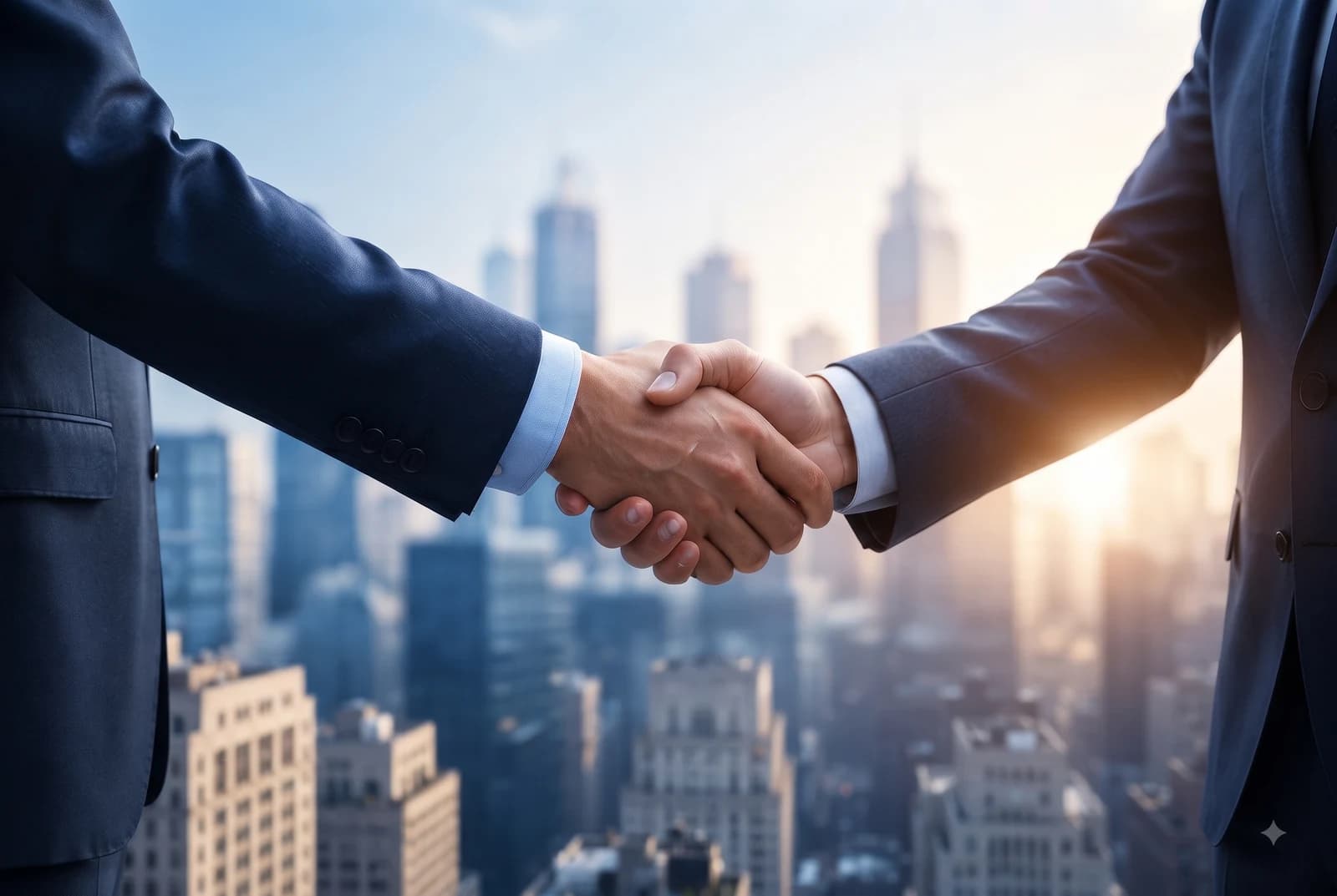 Professionals finalizing a secure M&A transaction