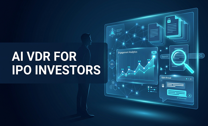 Explain how AI in a VDR can improve investor engagement and communication during IPO preparation