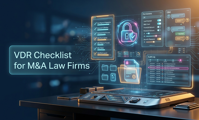 The Non-Negotiable VDR Feature Checklist for M&A Law Firms
